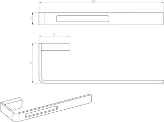 Полотенцедержатель Boheme Q золото 10945-G