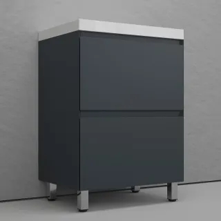 Тумба под раковину напольная Style Line Манхэттен ЛС-00002378 60 см графит