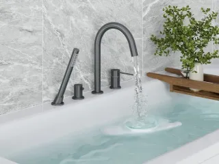 Смеситель на борт ванны Timo Saona никель матовый