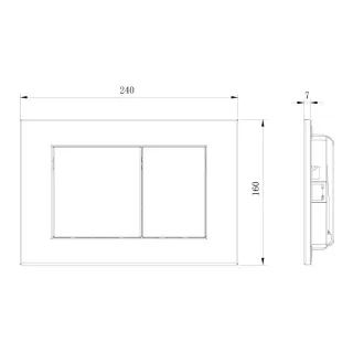 Кнопка смыва Boheme 650/2-MG золото матовое