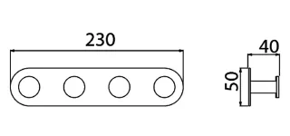 Вешалка Timo Saona 13015/13 никель матовый