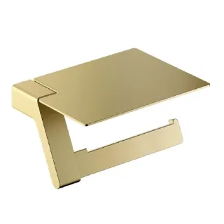 Бумагодержатель Timo Selene 17043/17 с полкой золото матовое