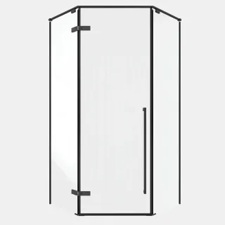 Душевой уголок Timo T70 90x90 см чёрный