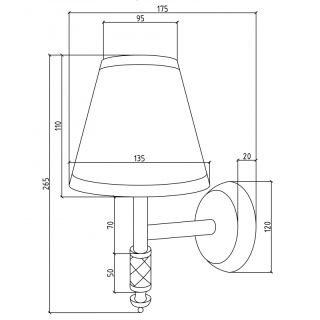 Бра Boheme Murano чёрный 763
