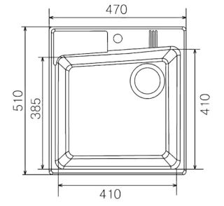 Мойка кухонная Акватон Парма 51 см серый