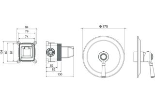 Смеситель для душа Aquatek Классик AQ1566MB черное