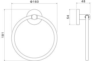 Полотенцедержатель Aquatek Оберон AQ4212MB черный