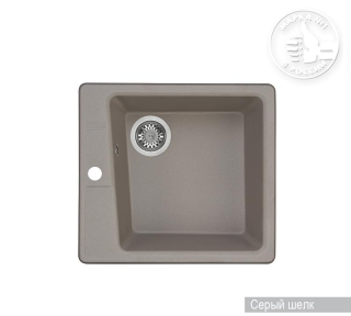 Мойка кухонная Акватон Парма 51 см серый шелк