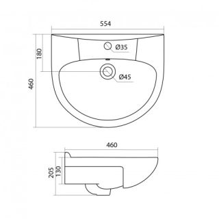 Мебельная раковина Santek Антик 55см белый 1WH110186