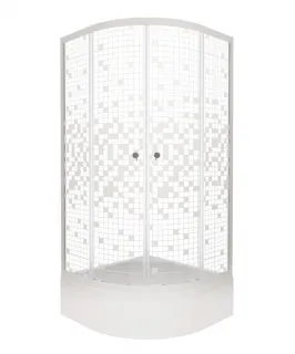 Душевая кабина Triton Стандарт-Мозаика Щ0000061809 90x90 см профиль белый стекло мозаика
