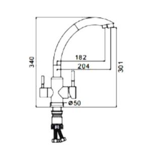 Смеситель для кухни Frap F43899 Сатин