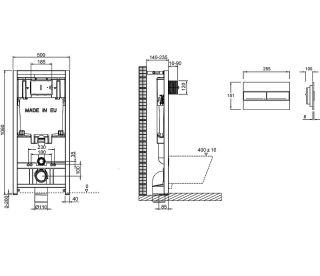 Унитаз с инсталляцией Jacob Delafon Rodin+ E21749RU-00 с сиденьем Микролифт и клавишей смыва