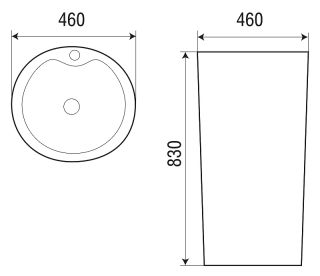 Раковина WeltWasser Salzbach 007 GL-WT 46 10000005491