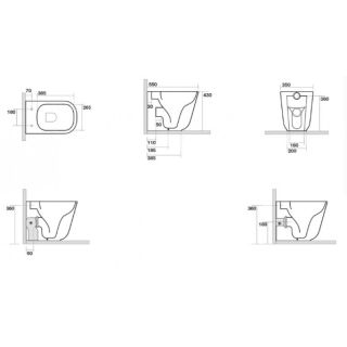 Унитаз Kerasan Tribeca 511801 приставной белый