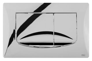 Панель механ. двойная RIVER DUAL, пластик, хром глянцевый, Oliveira