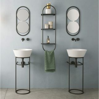 Консоль под раковину Simas Wave WASA01 nero matt черная