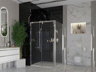 Душевой уголок Ambassador Intense 110021102IX-100IX 130x100см хром/прозрачное