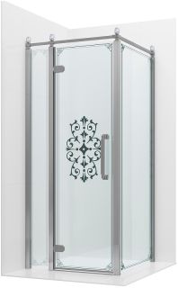 Душевой уголок Ambassador Royal 18015107-L 100x100см хром/прозрачное с рисунком