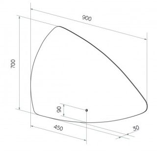Зеркало с подсветкой Continent Jazz ЗЛП617 с сенсорным выключателем 90см