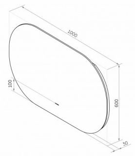 Зеркало с подсветкой Continent Fleur ЗЛП607 с бесконтактным сенсором 100см