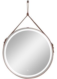 Зеркало с подсветкой Continent Millenium Brown ЗЛП836 на ремне 65см коричневый