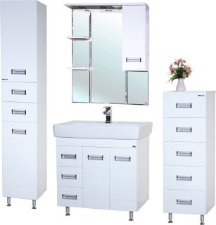 Тумба под раковину Bellezza Сиена 80см белая 00000010066