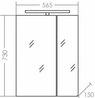 Зеркальный шкаф с подсветкой СанТа Стандарт 113005 60см белый