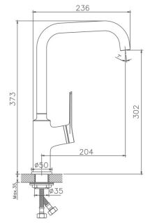 Смеситель для кухни Haiba HB70572 хром