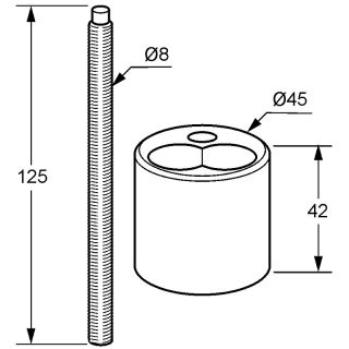 Удлинитель для встраиваемых смесителей Kludi хром 7676005-00