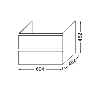 Тумба под раковину Jacob Delafon Madeleine EB2052-J55 60 см светло-серый матовый