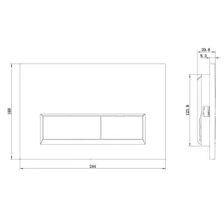 Клавиша смыва Kludi Unifix 32PP0153 механическая белый матовый