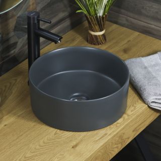 Накладная раковина Melana 320357MDG-805 35см тёмно-серый матовый
