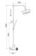 Душевая стойка Rose R1896-6 с термостатом хром