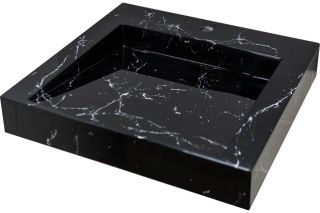 Раковина над стиральной машиной Stella Polar Берта SP-00001744 60см чёрный мрамор
