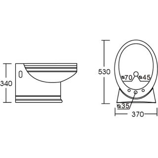 Биде CeramaLux Lux Classic 2031 подвесное белое