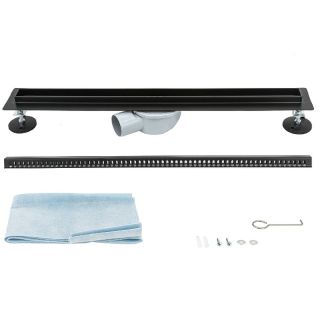 Душевой трап ALMAes Bajo BG90BL 90см чёрный матовый