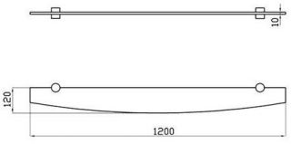 Полка Акватон Севилья 120см 1A125903SE010