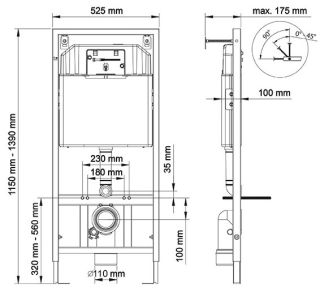 Инсталляция для унитаза Berges Novum F2 с кнопкой матовый хром 040252