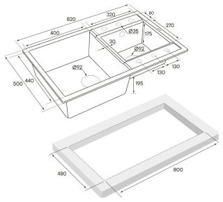 Мойка кухонная Paulmark Tandem PM238250-CO кофе