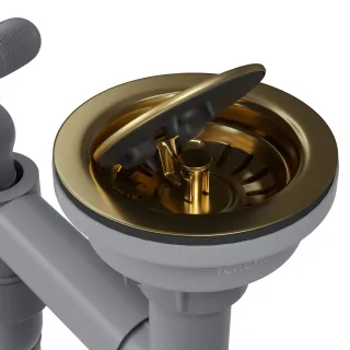 Выпуск для кухонной мойки Reflexion Part RX9003GD брашированное золото