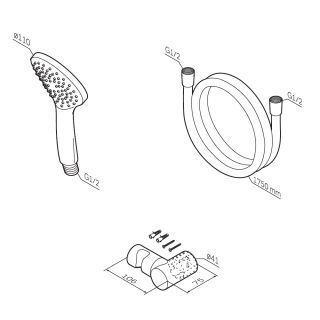 Душевая лейка Am.Pm Gem F0119022
