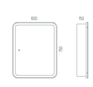Зеркало-шкаф Corozo Алабама SD-00001388 60х75