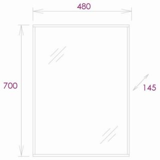 Зеркало Onika Тимбер 204803 48см дуб сонома