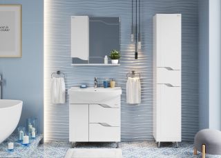 Шкаф-зеркало Onika Веронэлла 207521 левый 75см белый