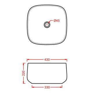 Раковина ArtCeram Cognac COL006 01 34 белая 43 см