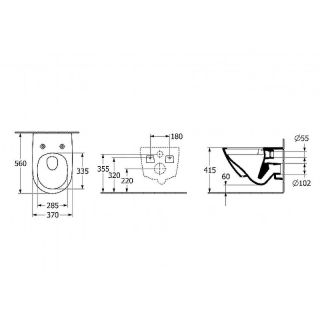 Унитаз Villeroy Boch Subway 3.0 4670TS01 подвесной с сиденьем Микролифт