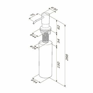 Дозатор для жидкого мыла Черный