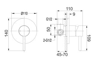 Гигиенический душ со смесителем Omnires Y хром SYSYBI1CR