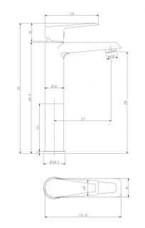 Смеситель для накладной раковины Omnires Astoria хром AS5612CR