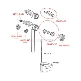 Впускной механизм AlcaPlast с боковой подводкой (для керамических бачков) A15-1/2"